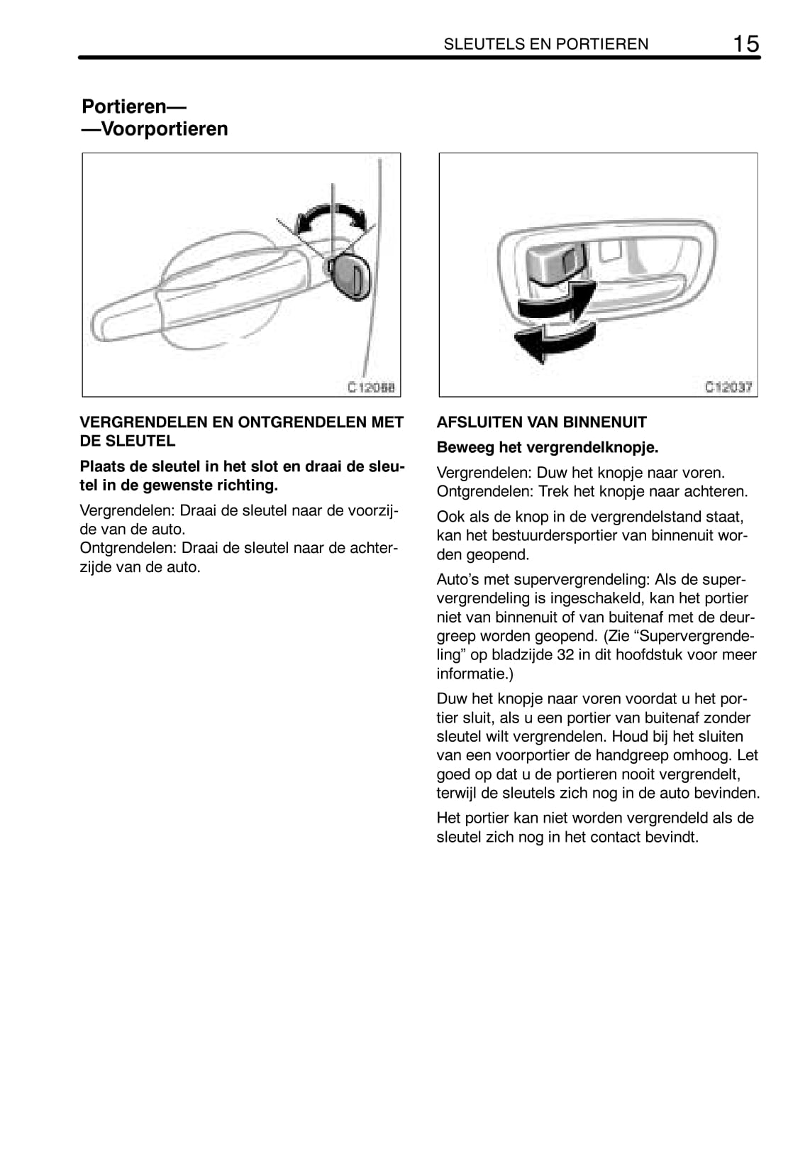 2003-2005 Toyota Previa Owner's Manual | Dutch