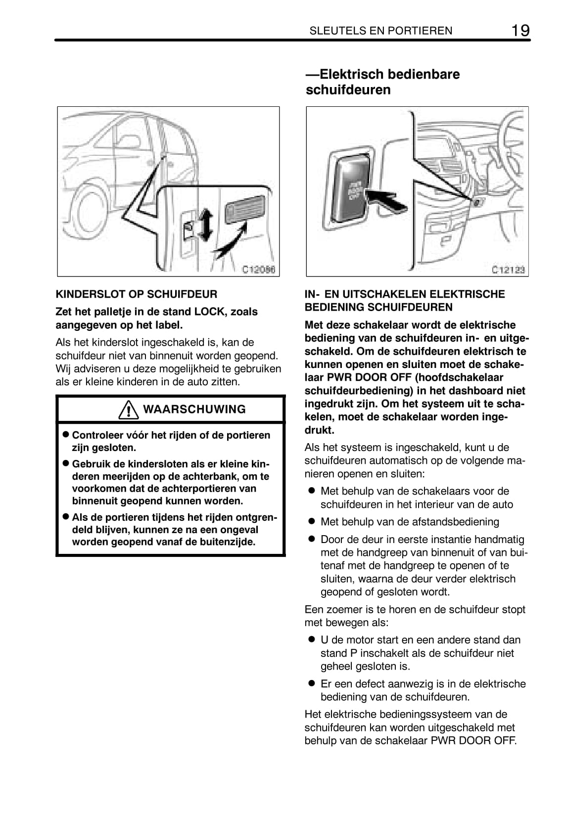 2003-2005 Toyota Previa Owner's Manual | Dutch