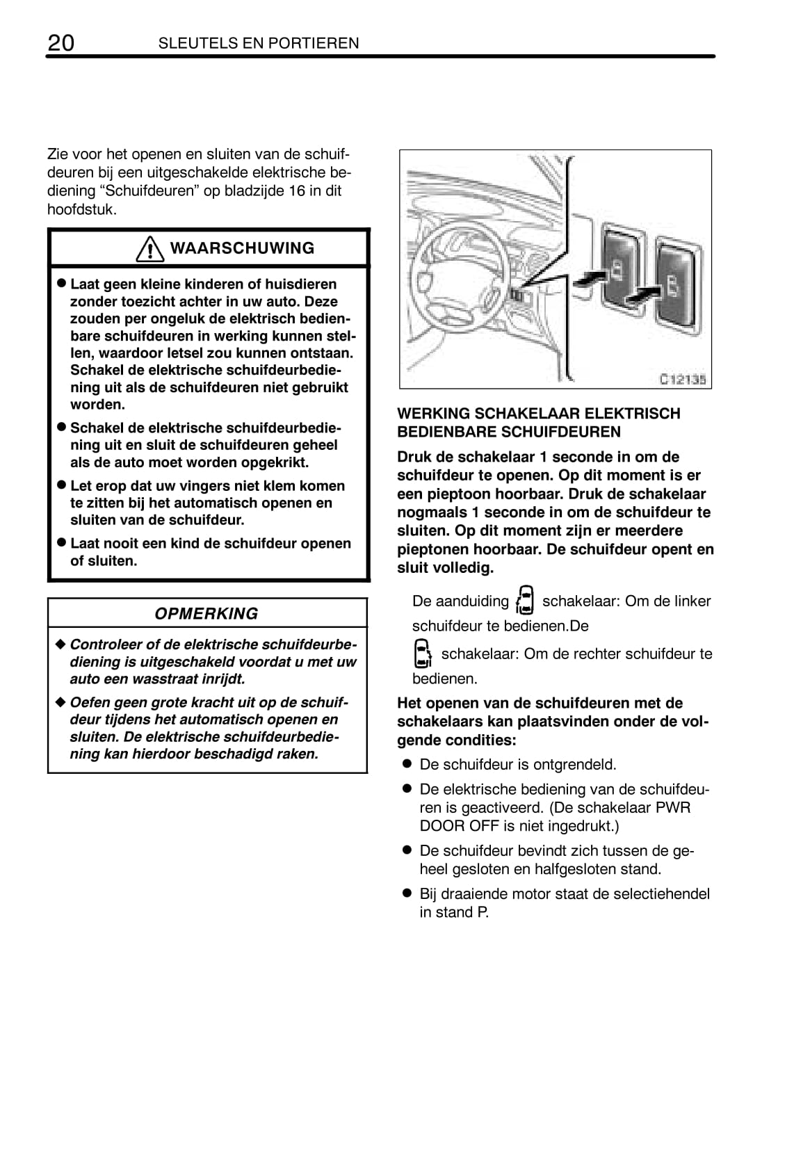 2003-2005 Toyota Previa Owner's Manual | Dutch