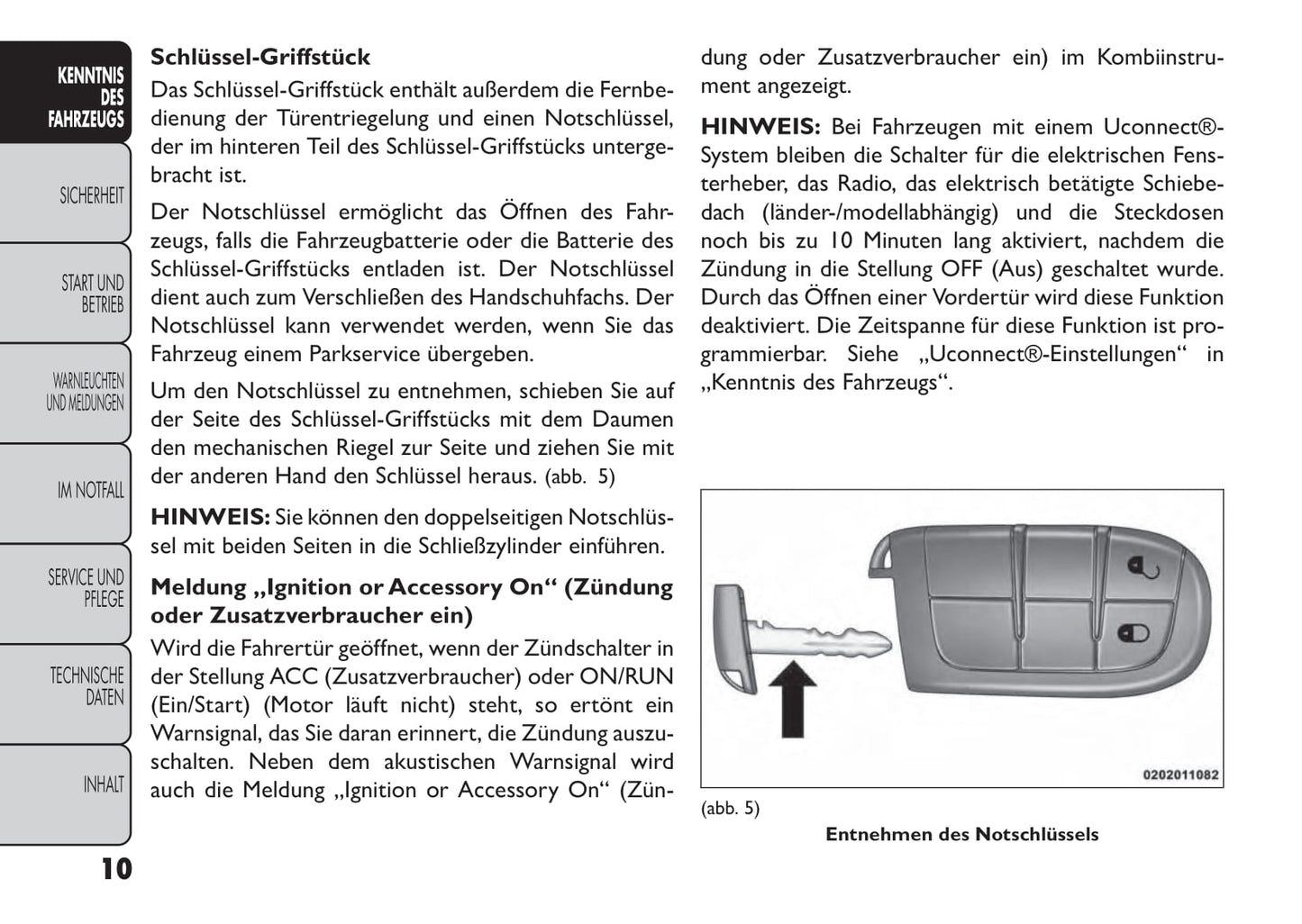 2013-2014 Fiat Freemont Owner's Manual | German