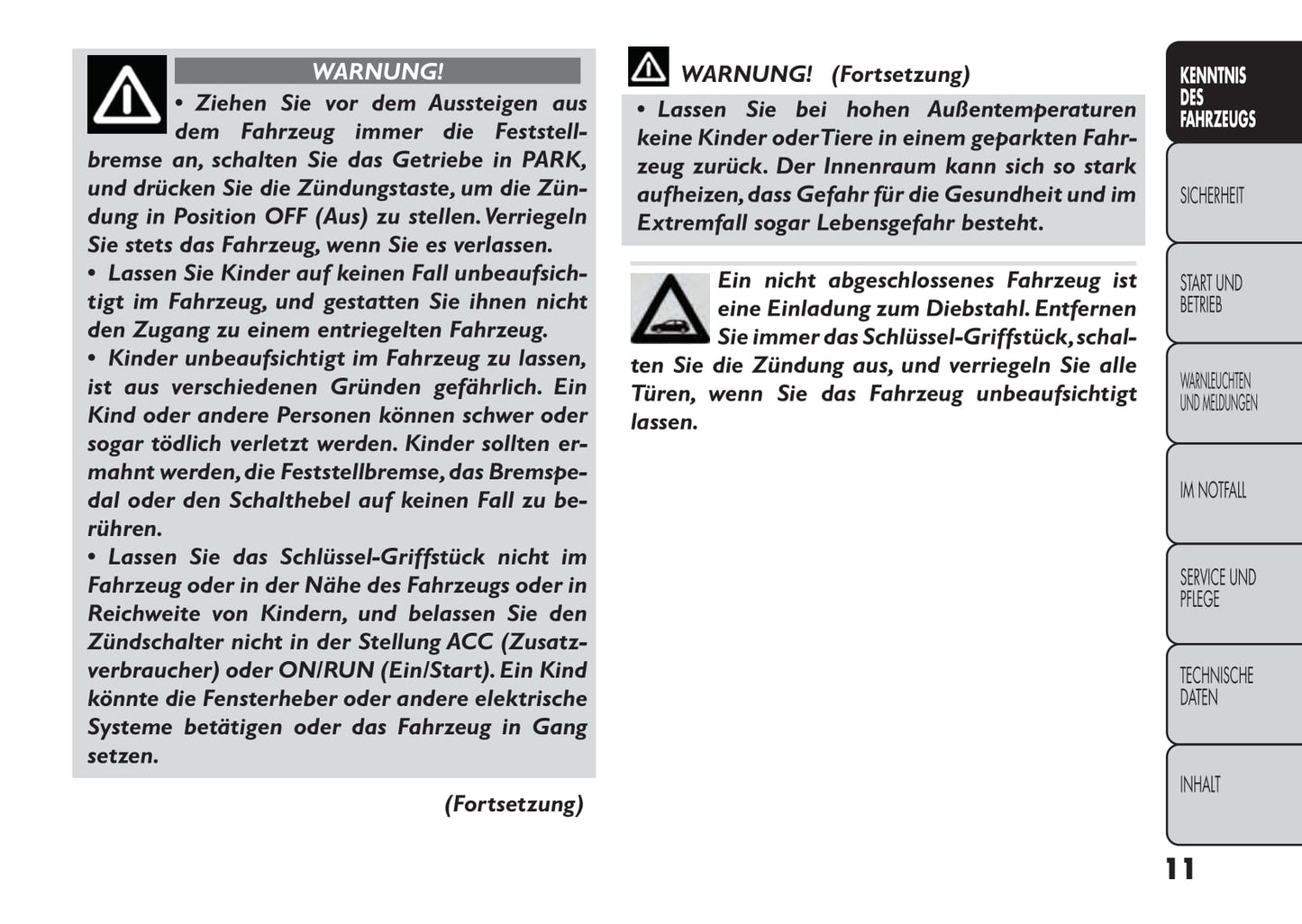 2013-2014 Fiat Freemont Owner's Manual | German