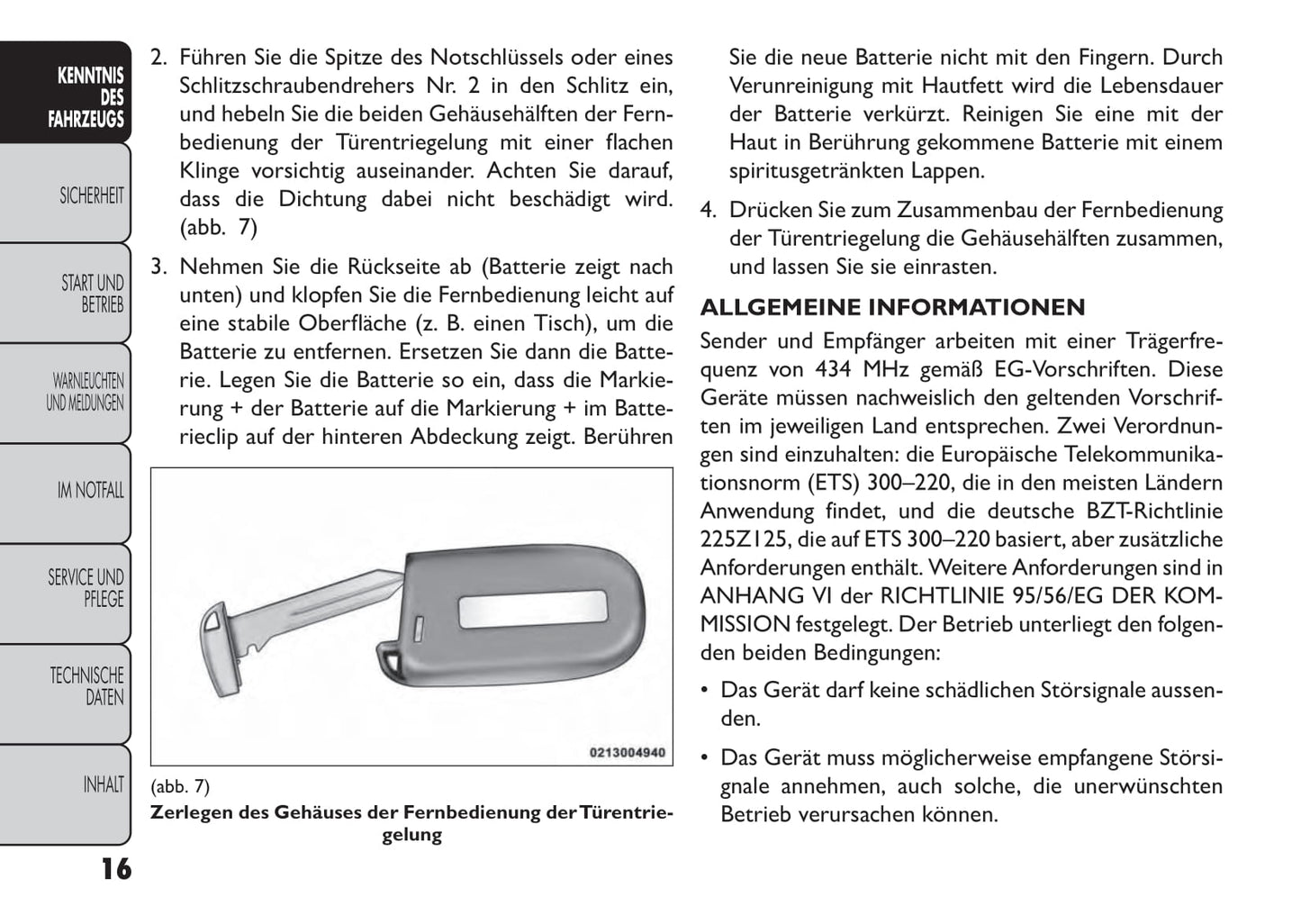 2013-2014 Fiat Freemont Owner's Manual | German