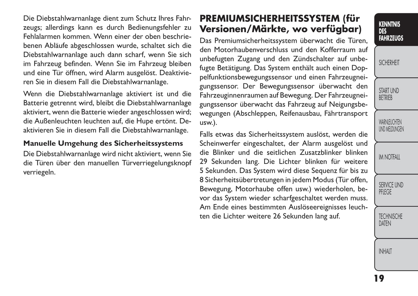 2013-2014 Fiat Freemont Owner's Manual | German