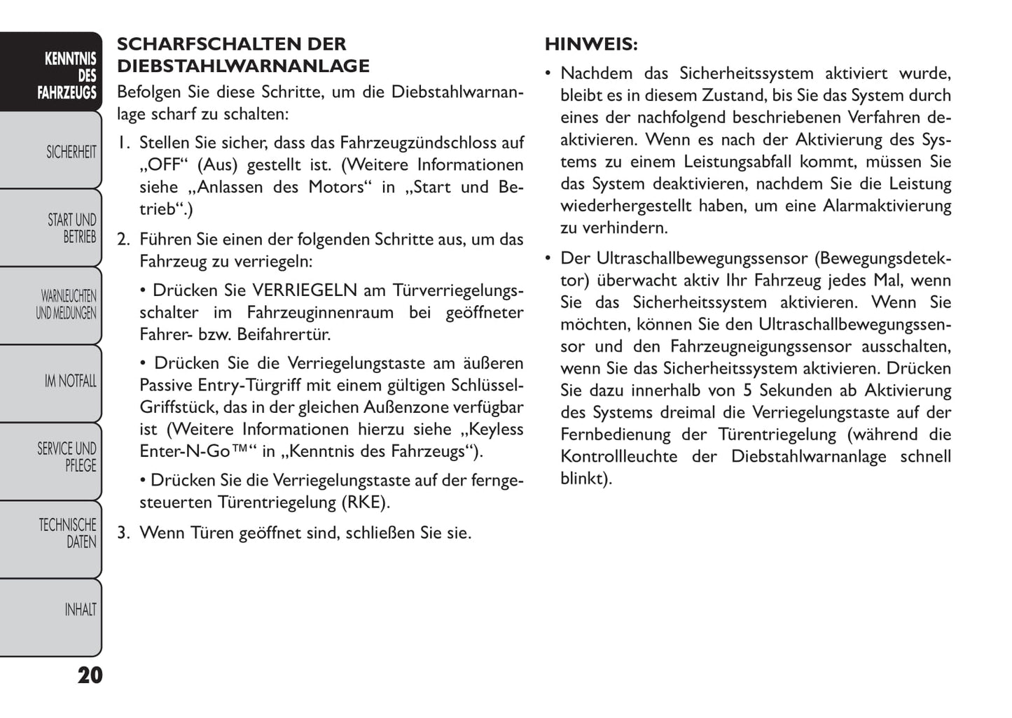 2013-2014 Fiat Freemont Owner's Manual | German
