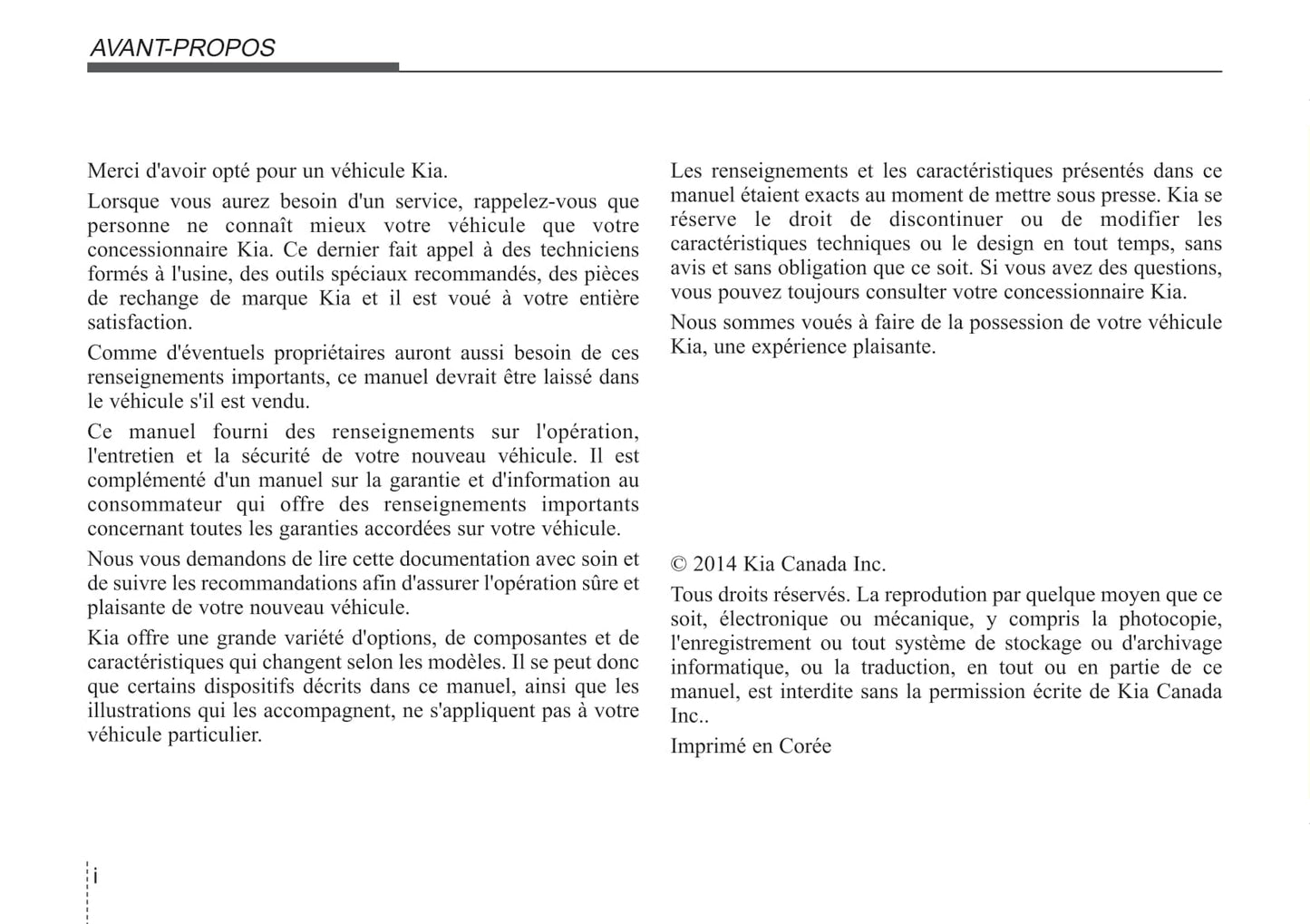2010-2014 Kia Sportage Manuel du propriétaire | Français