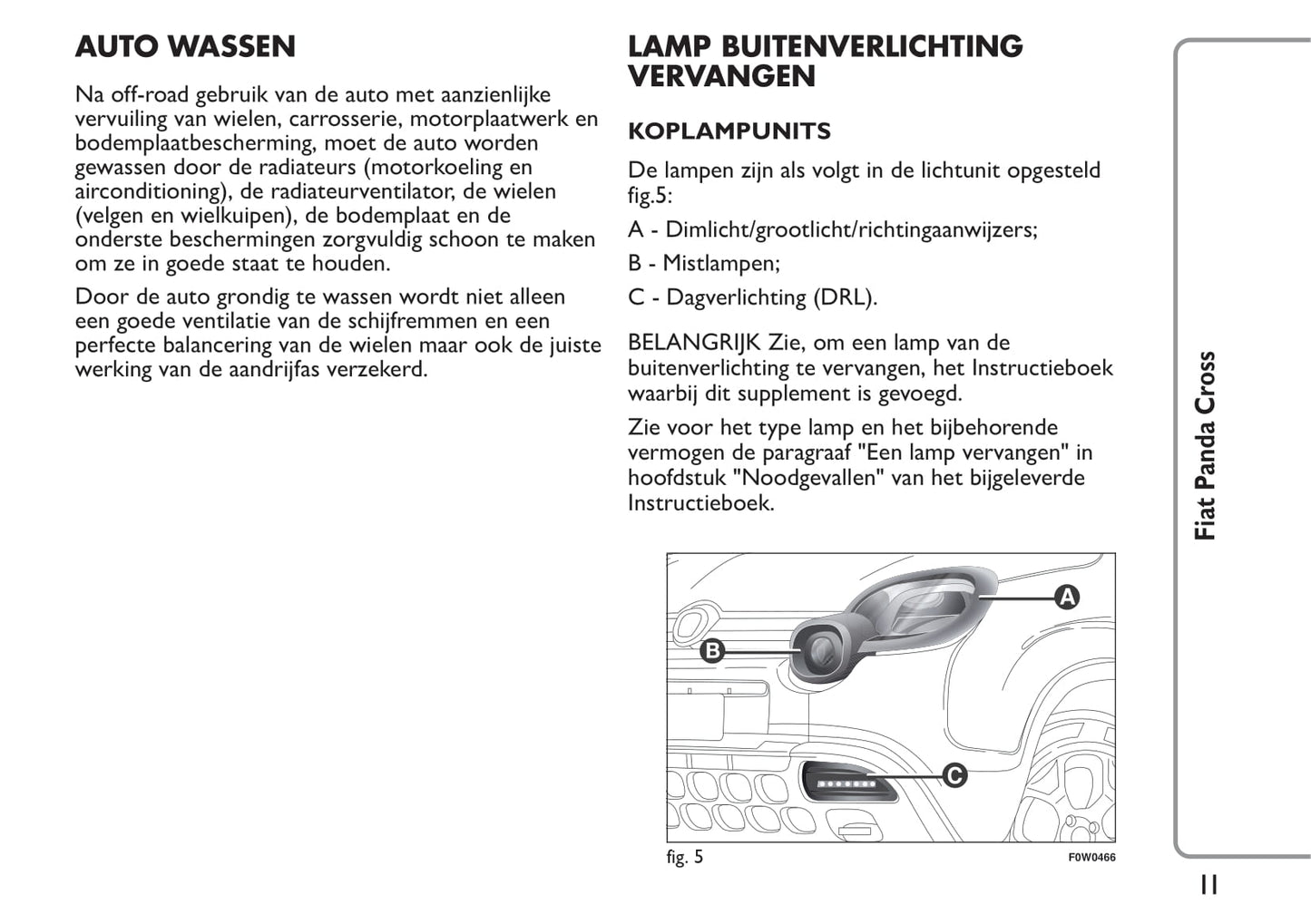 2014-2015 Fiat Panda Cross Owner's Manual | Dutch