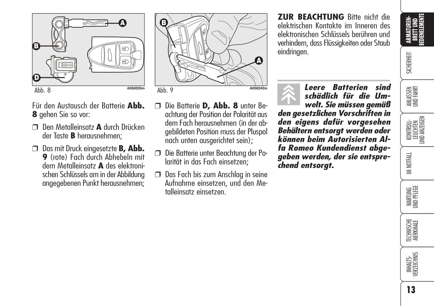 2006-2008 Alfa Romeo Spider Owner's Manual | German