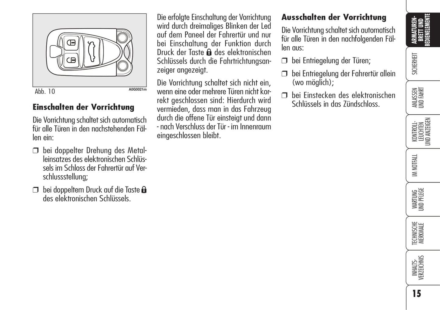 2006-2008 Alfa Romeo Spider Owner's Manual | German