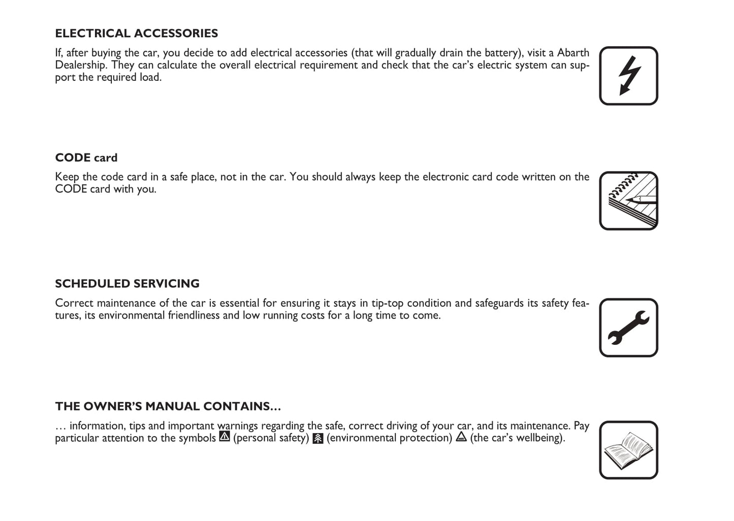 2008-2010 Abarth Grande Punto Owner's Manual | English