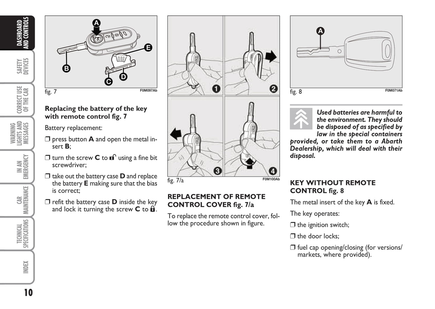 2008-2010 Abarth Grande Punto Owner's Manual | English