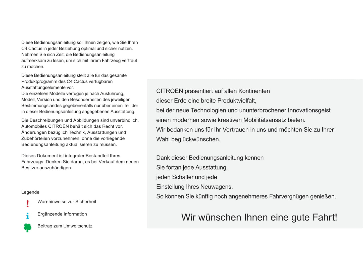 2014-2018 Citroën C4 Cactus Manuel du propriétaire | Allemand
