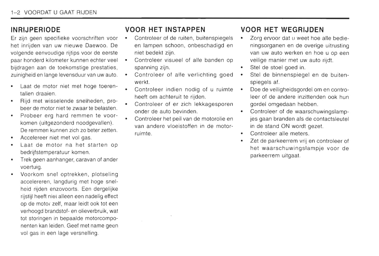 1997-2003 Daewoo Lanos Owner's Manual | Dutch