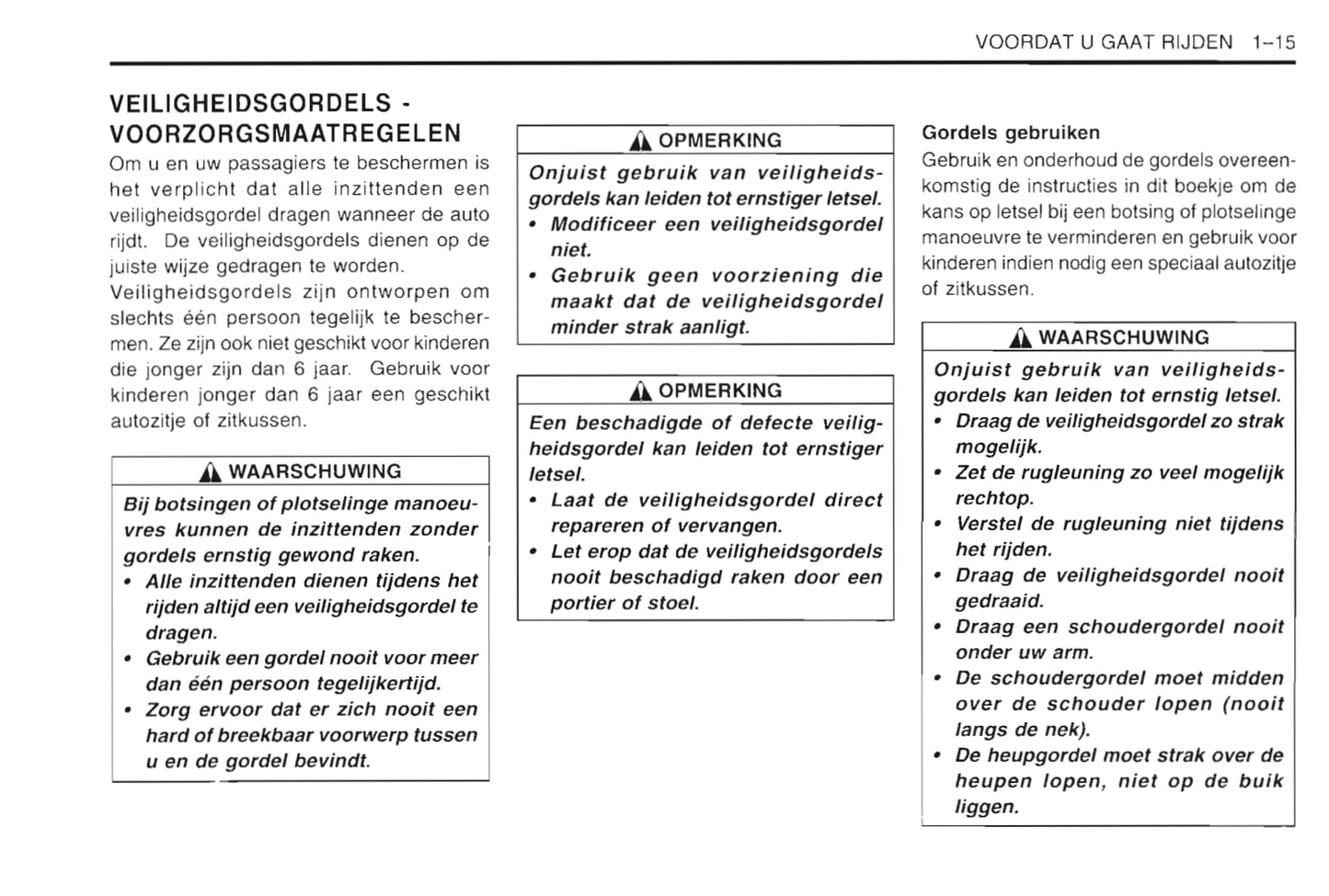 1997-2003 Daewoo Lanos Owner's Manual | Dutch