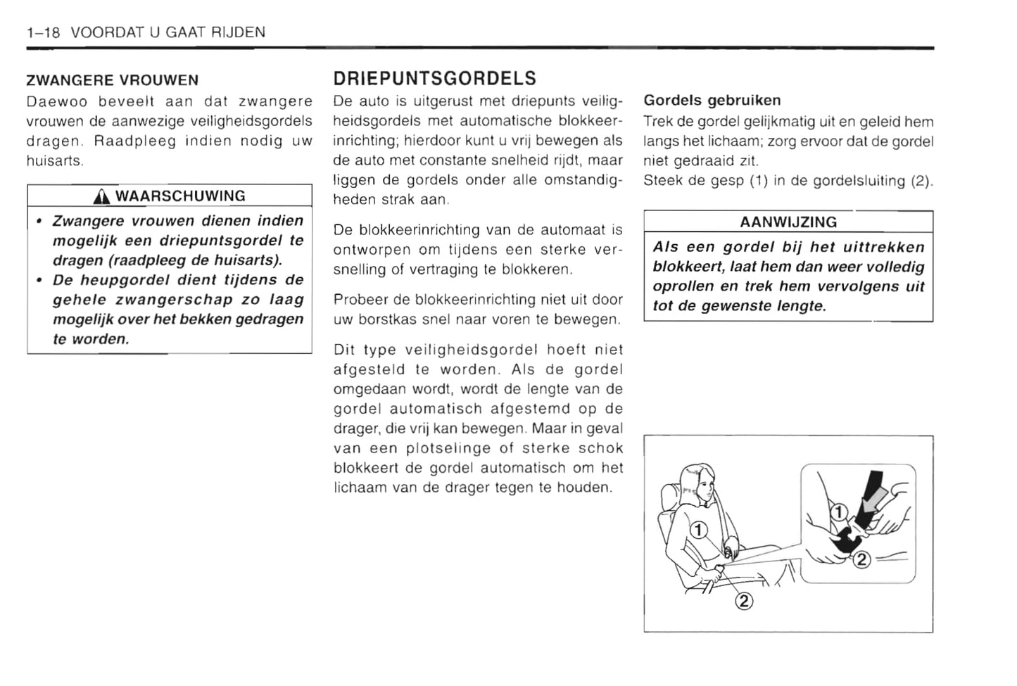 1997-2003 Daewoo Lanos Owner's Manual | Dutch