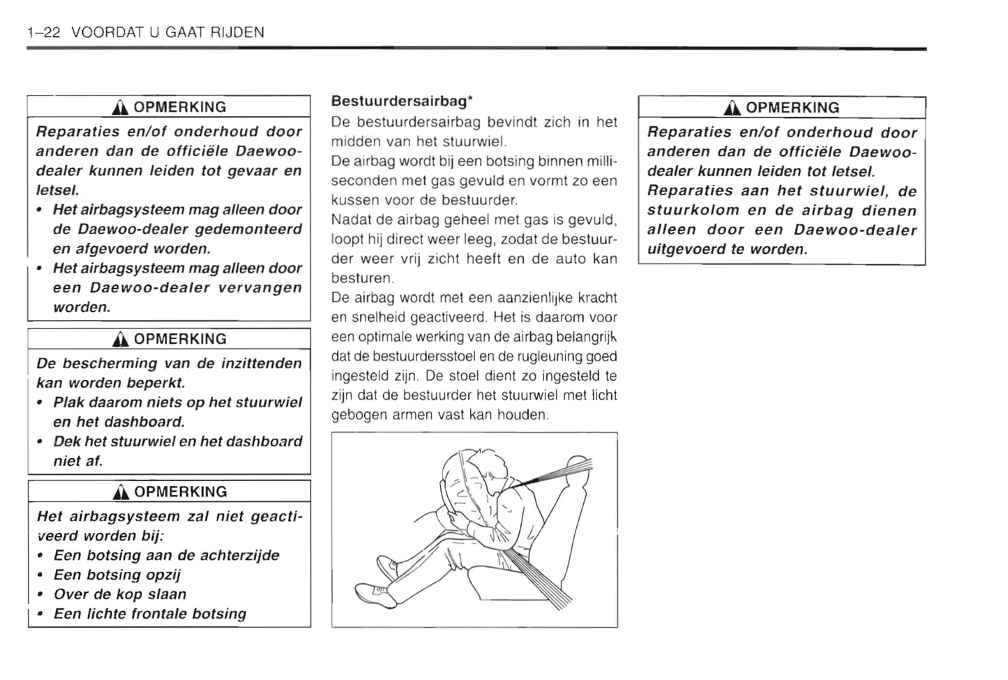 1997-2003 Daewoo Lanos Owner's Manual | Dutch