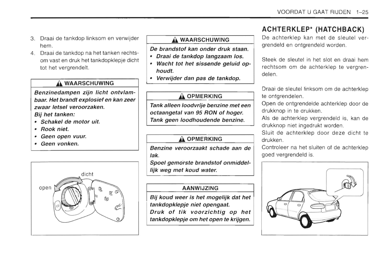 1997-2003 Daewoo Lanos Owner's Manual | Dutch