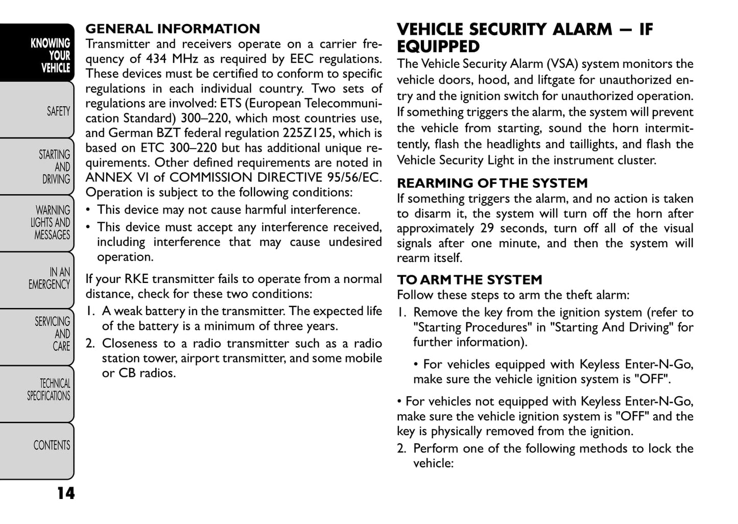 2011-2012 Fiat Freemont Owner's Manual | English