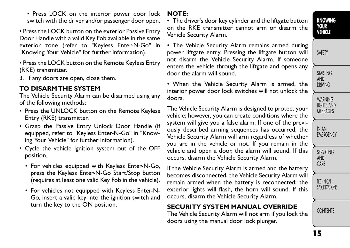 2011-2012 Fiat Freemont Owner's Manual | English