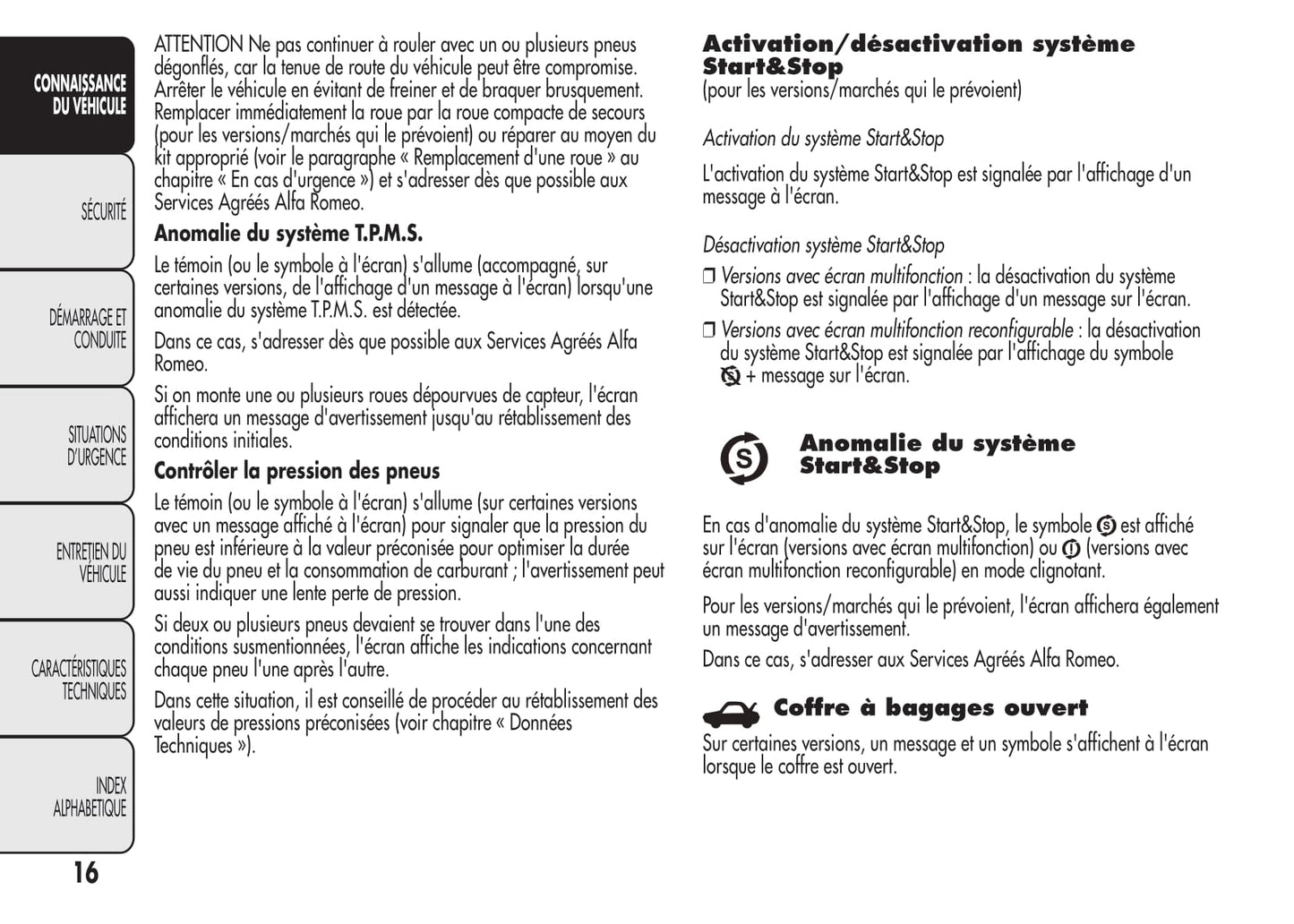 2008-2014 Alfa Romeo MiTo Owner's Manual | French