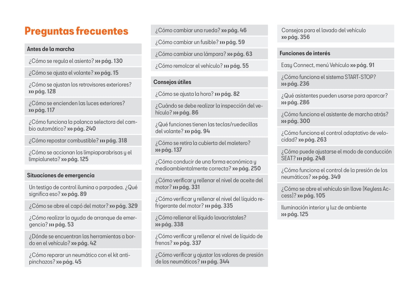 2017-2020 Seat Arona Manuel du propriétaire | Espagnol