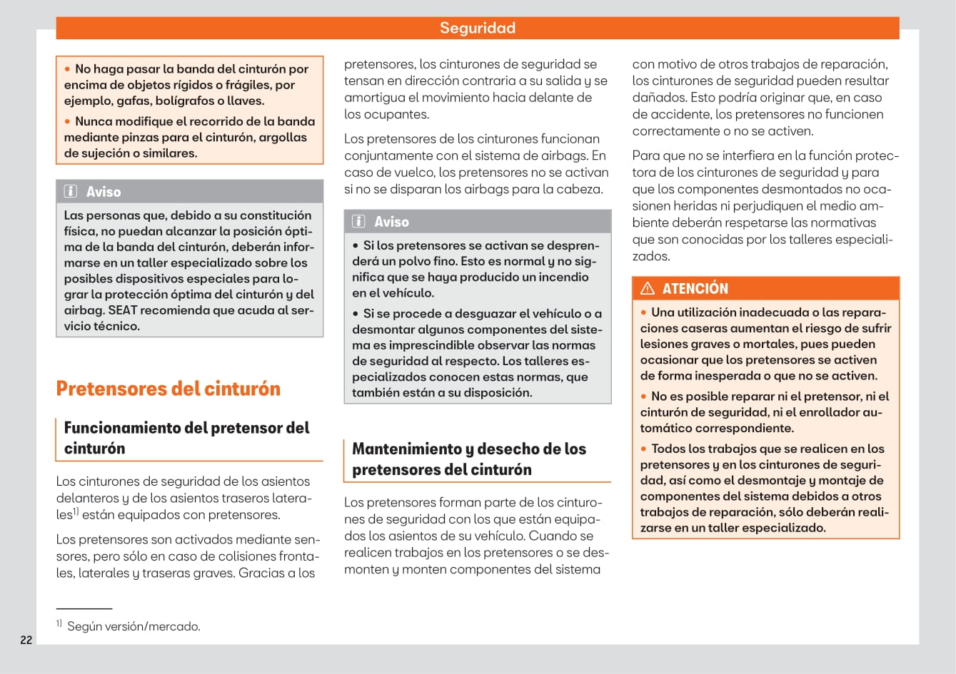 2017-2020 Seat Arona Manuel du propriétaire | Espagnol