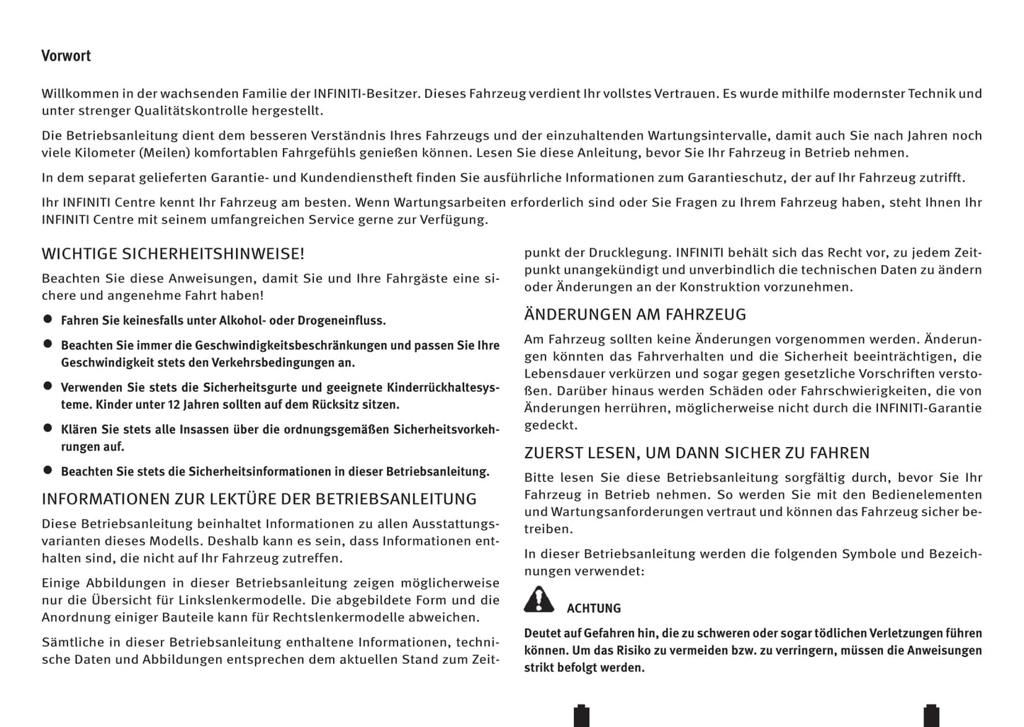 2016-2017 Infiniti Q50 Owner's Manual | German