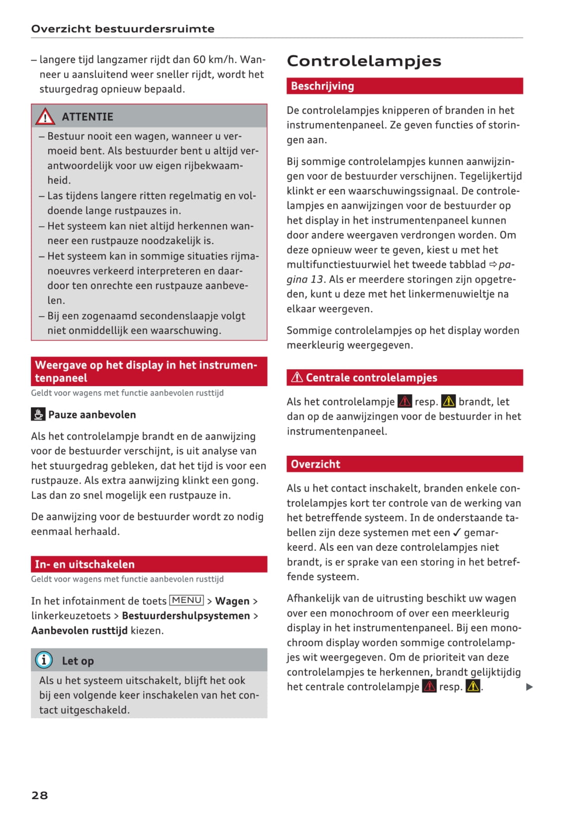 2015-2017 Audi A4 Manuel du propriétaire | Néerlandais