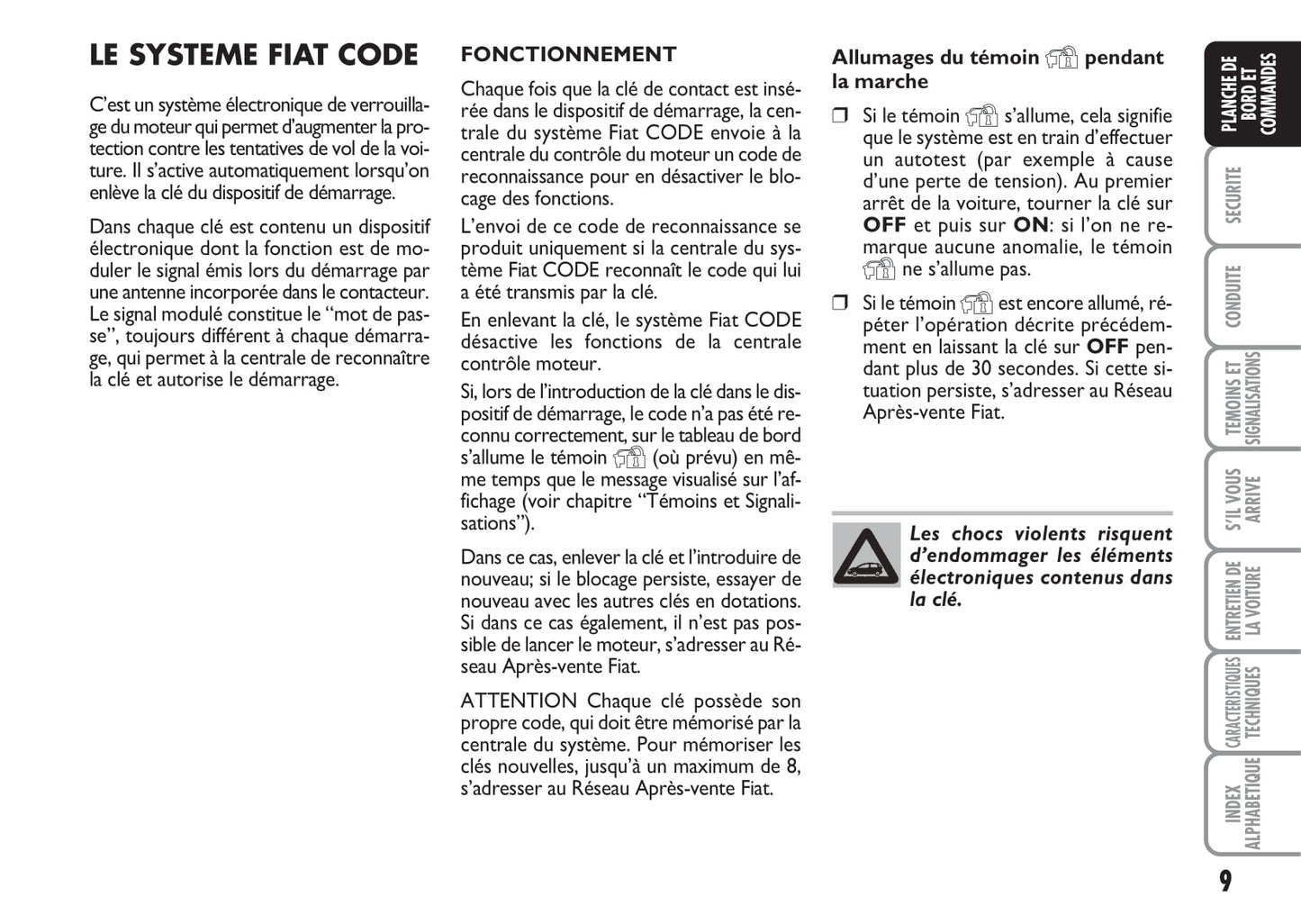 2009-2010 Fiat Croma Owner's Manual | French