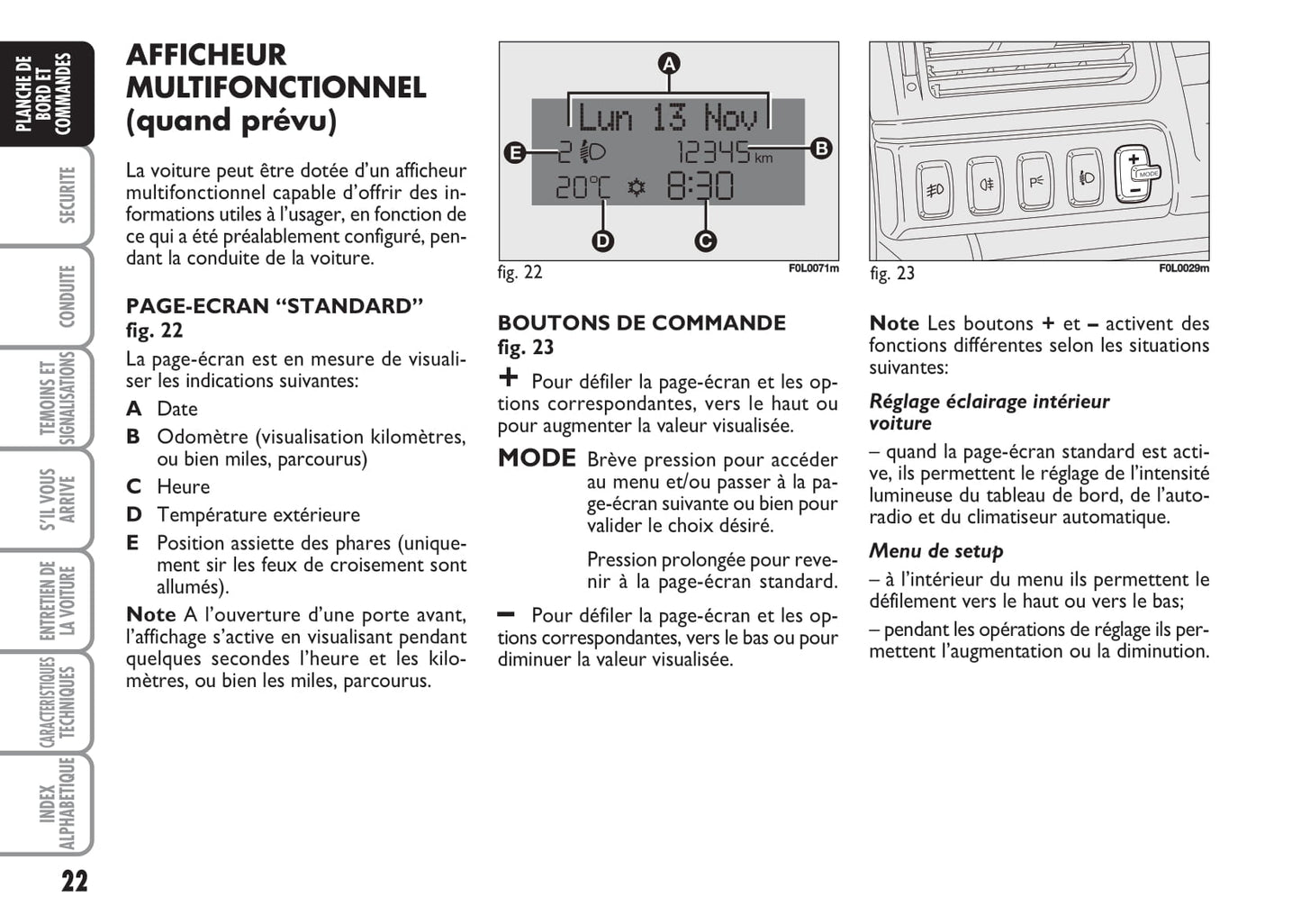2009-2010 Fiat Croma Owner's Manual | French