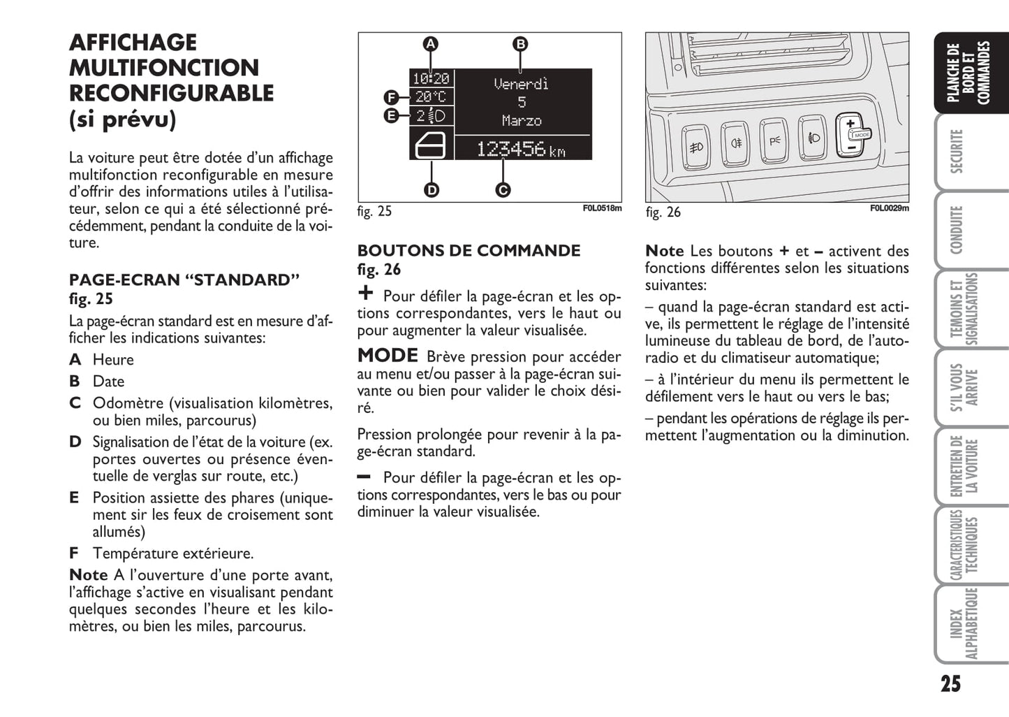 2009-2010 Fiat Croma Owner's Manual | French