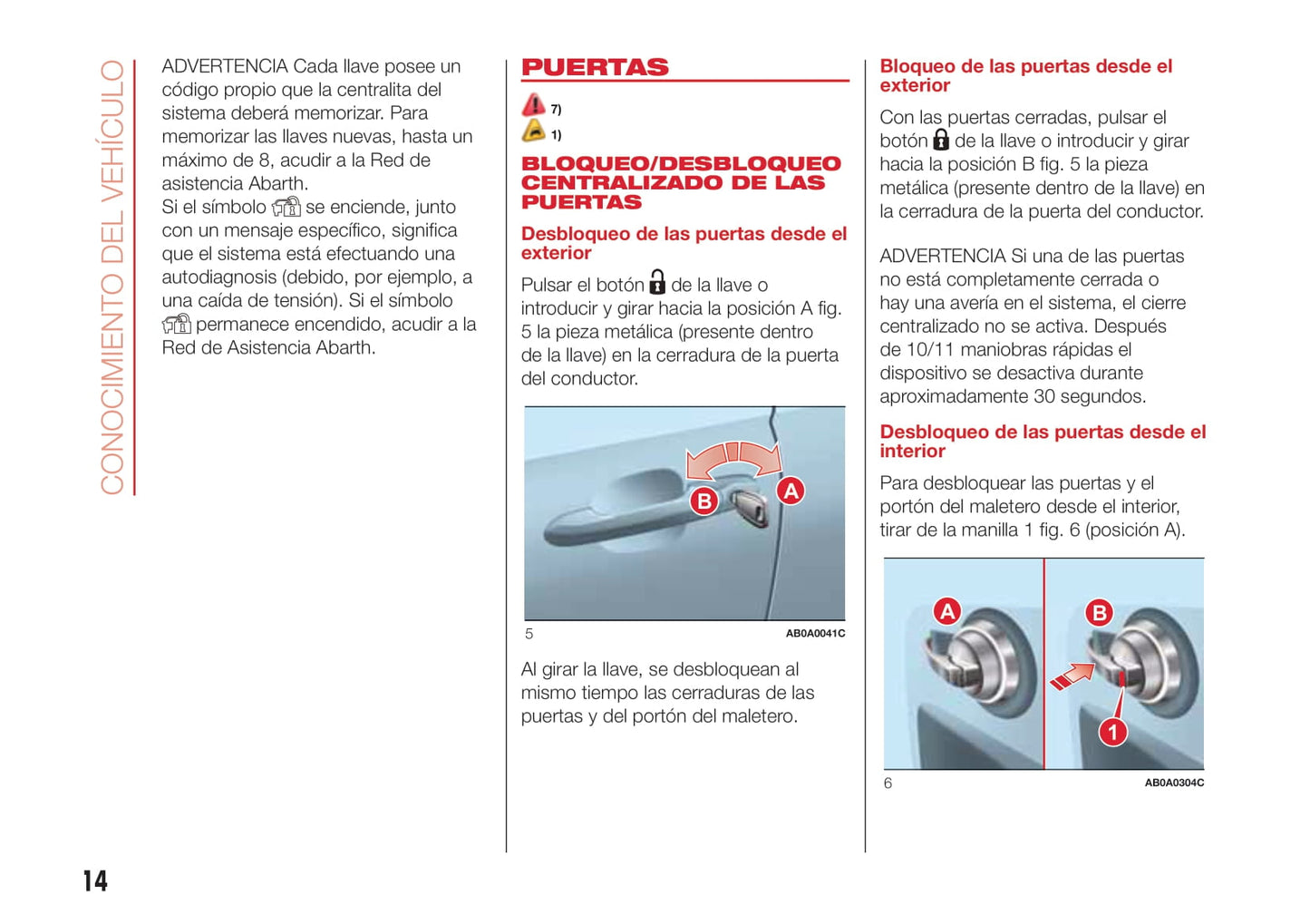 2016-2020 Abarth 595 Manuel du propriétaire | Espagnol