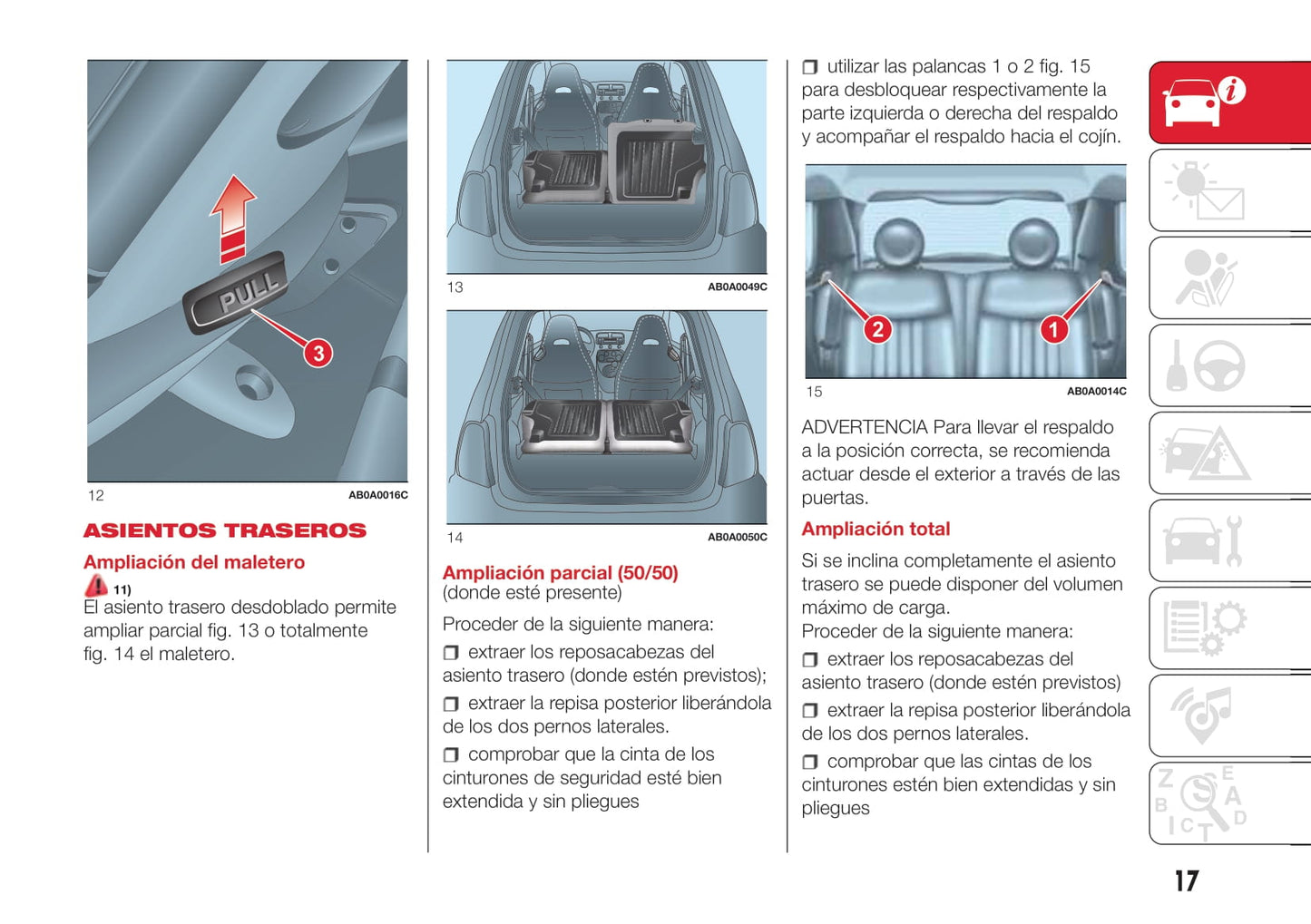 2016-2020 Abarth 595 Manuel du propriétaire | Espagnol