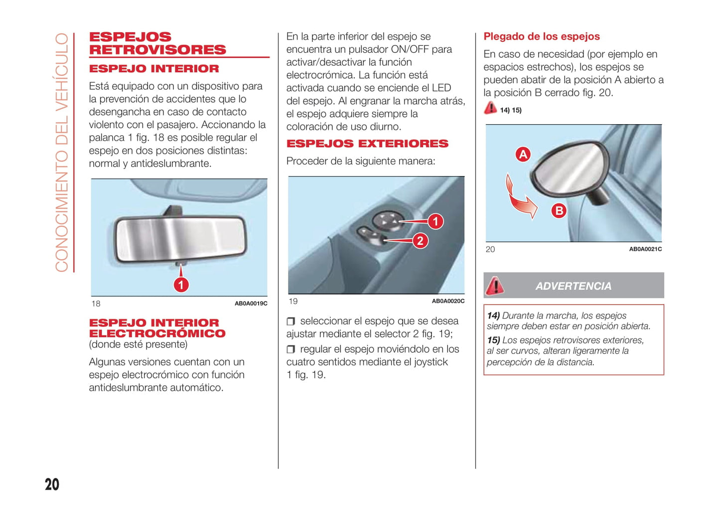 2016-2020 Abarth 595 Manuel du propriétaire | Espagnol
