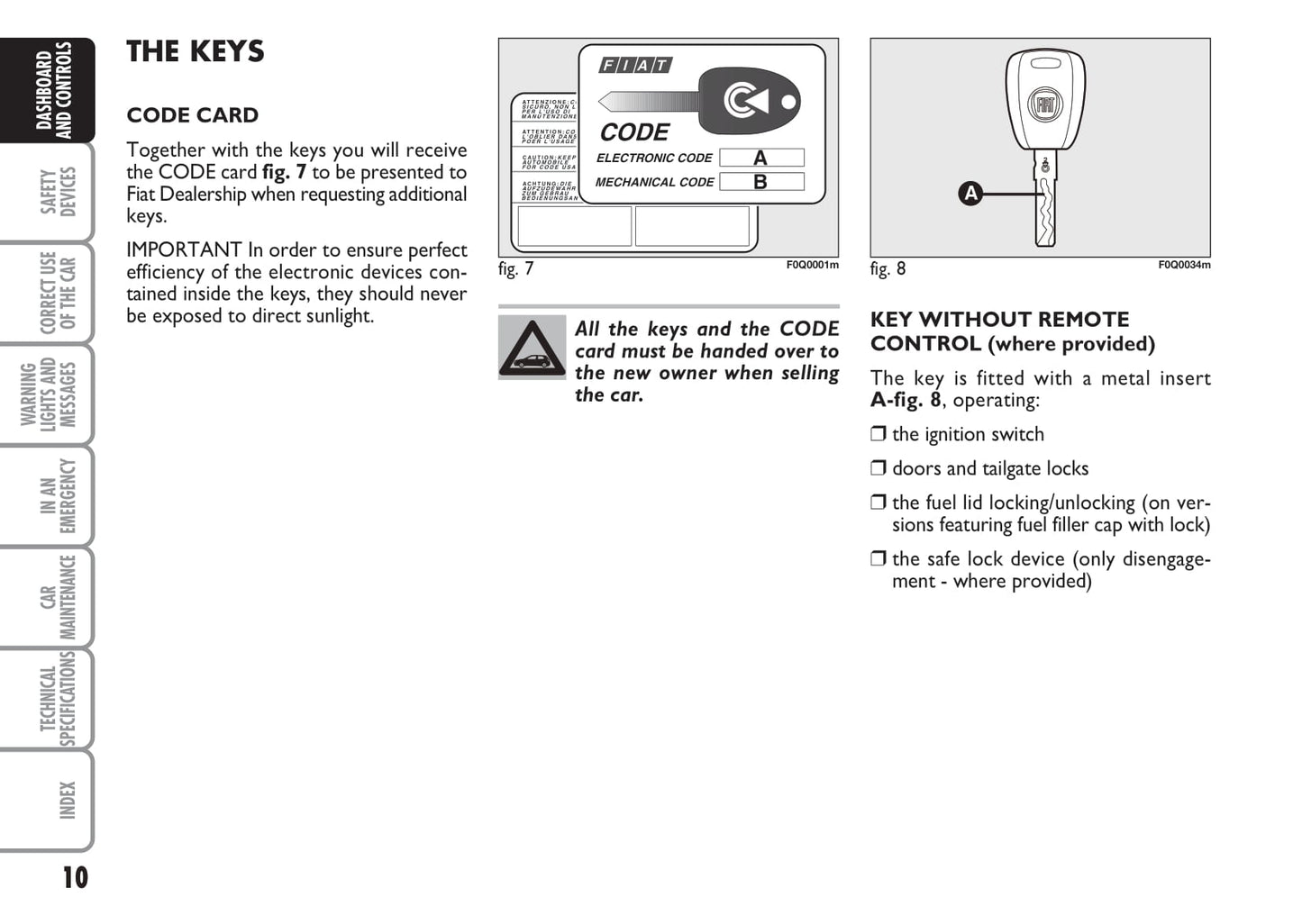 2007-2008 Fiat Bravo Owner's Manual | English