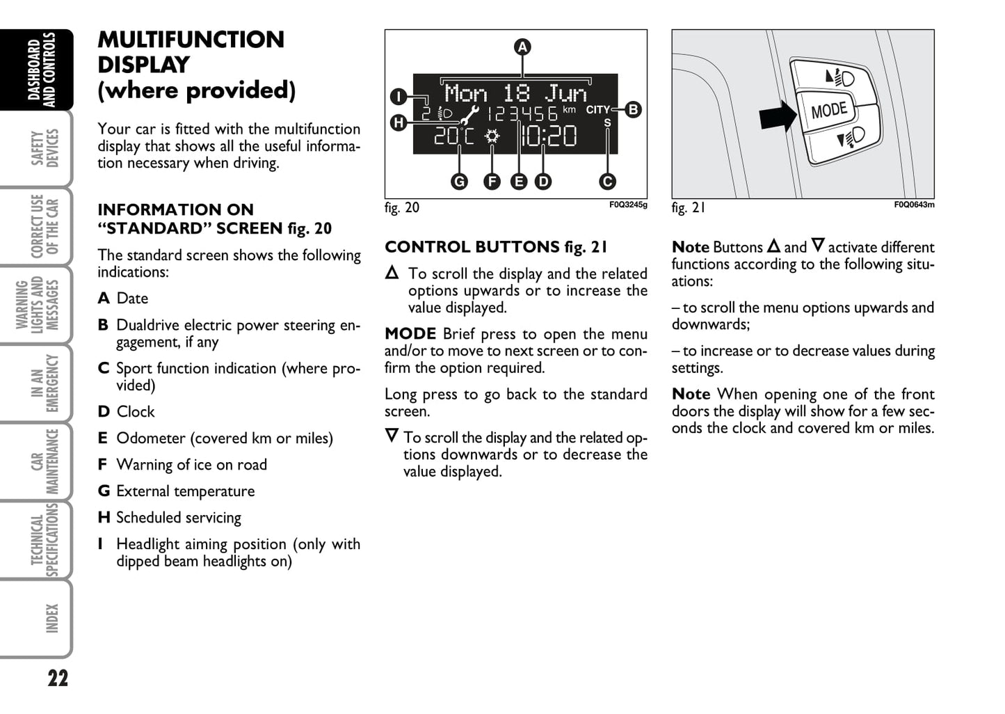 2007-2008 Fiat Bravo Owner's Manual | English