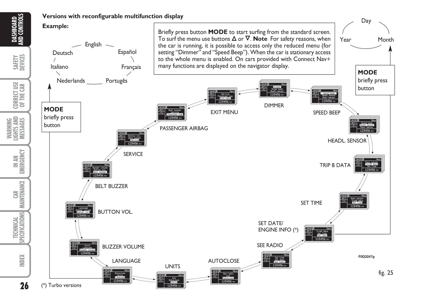 2007-2008 Fiat Bravo Owner's Manual | English