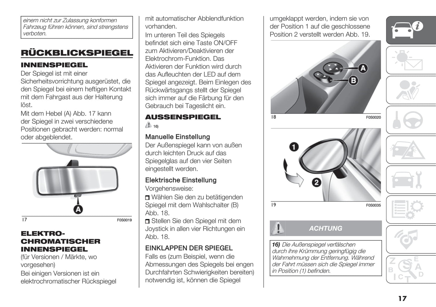 2020-2021 Fiat 500 Hybrid/500C Hybrid Owner's Manual | German