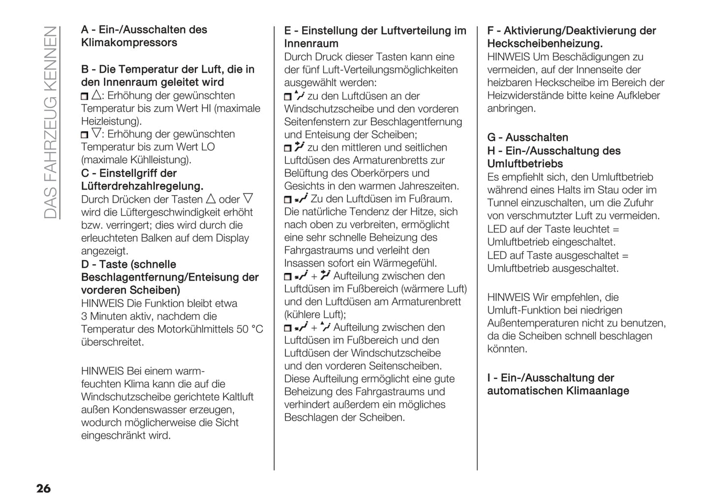 2020-2021 Fiat 500 Hybrid/500C Hybrid Owner's Manual | German