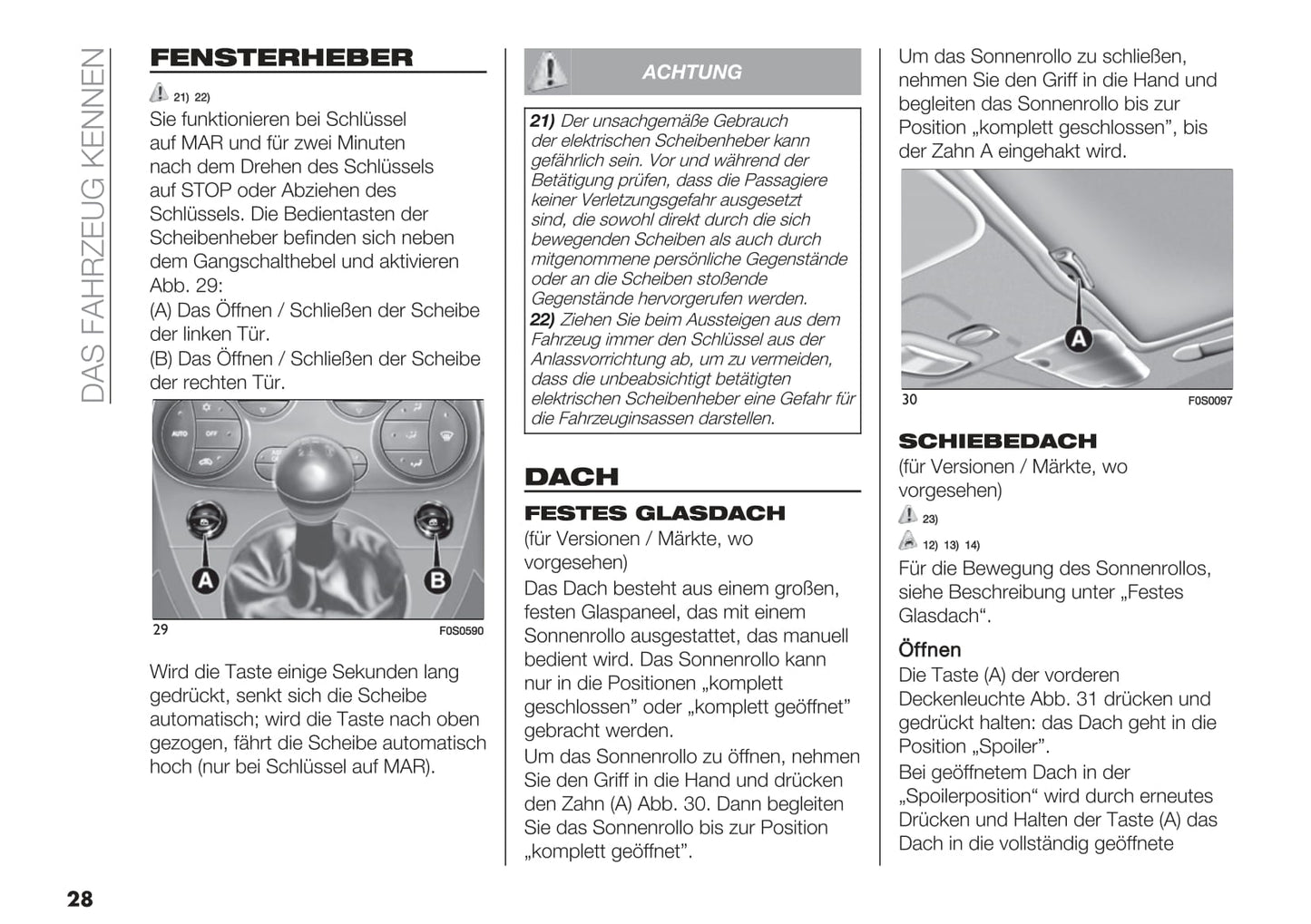2020-2021 Fiat 500 Hybrid/500C Hybrid Owner's Manual | German
