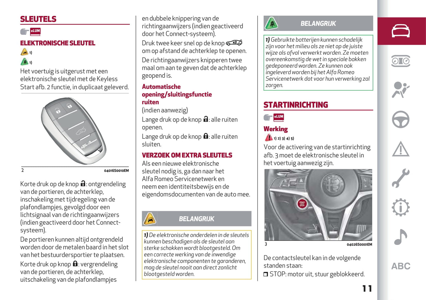 2020-2023 Alfa Romeo Giulia/Giulia Quadrifoglio Owner's Manual | Dutch