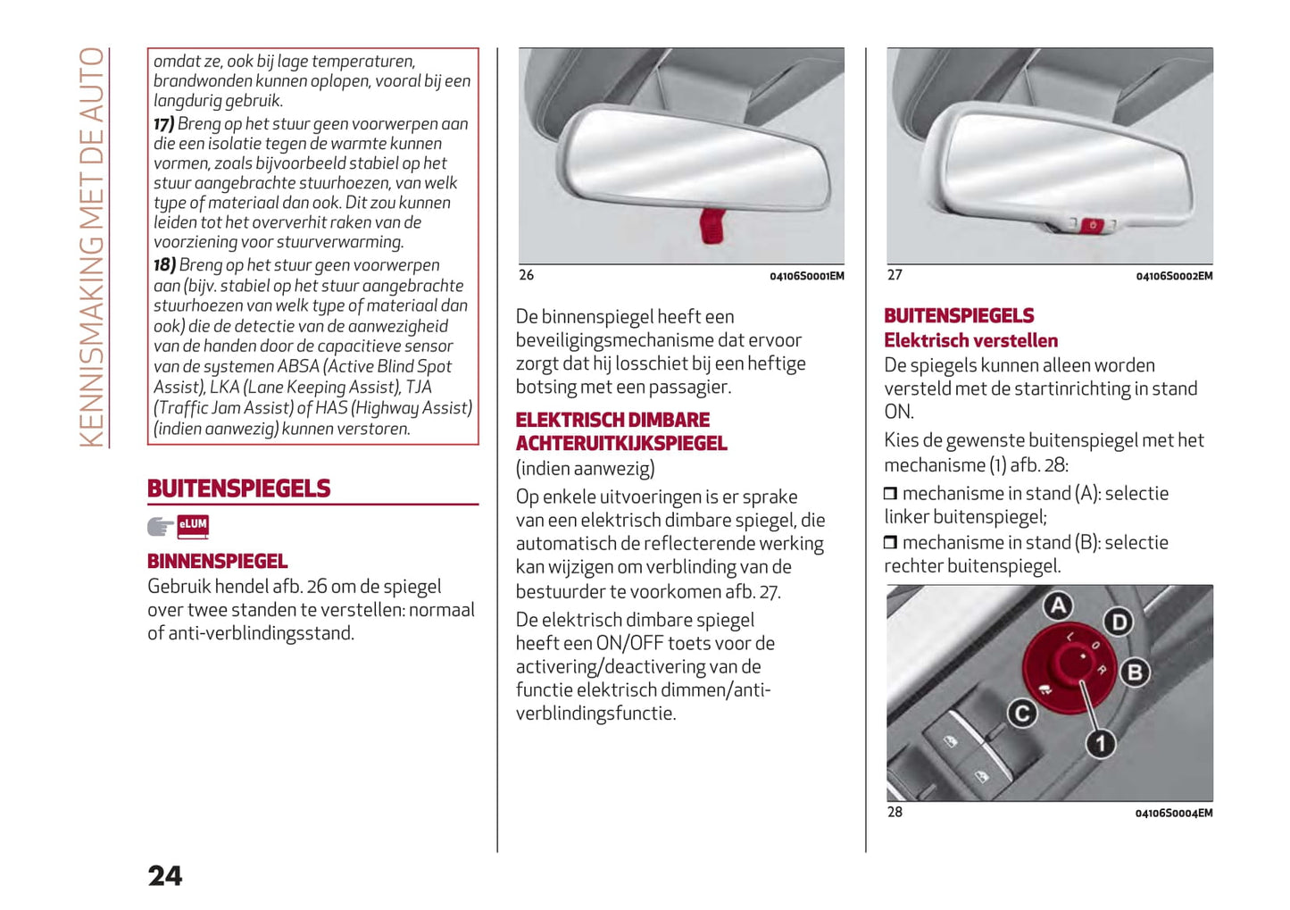 2020-2023 Alfa Romeo Giulia/Giulia Quadrifoglio Owner's Manual | Dutch