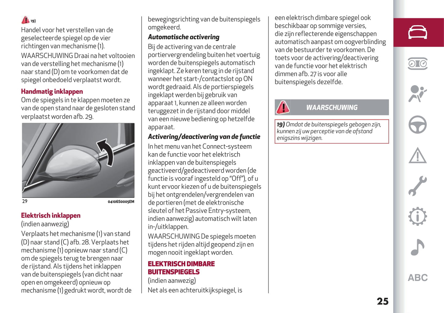 2020-2023 Alfa Romeo Giulia/Giulia Quadrifoglio Owner's Manual | Dutch