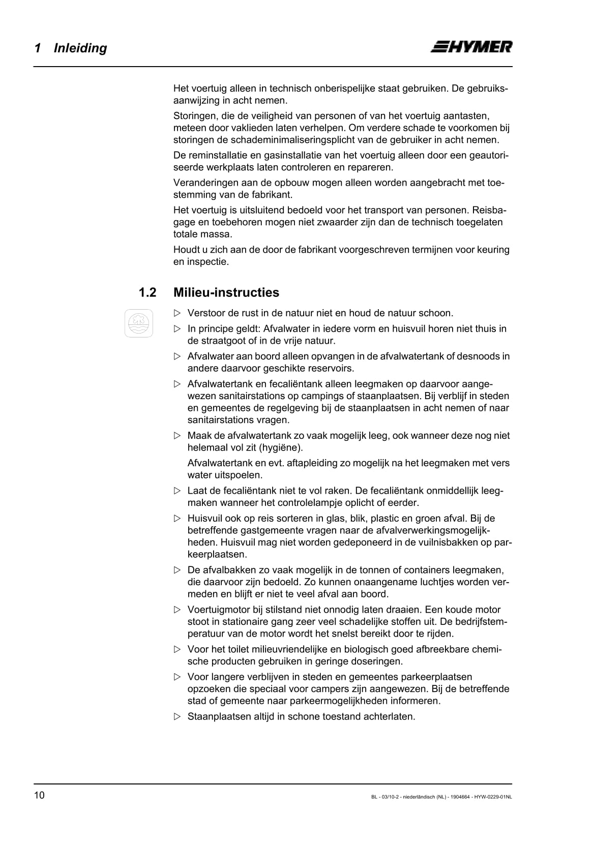 2011 Hymer B544 Owner's Manual | Dutch