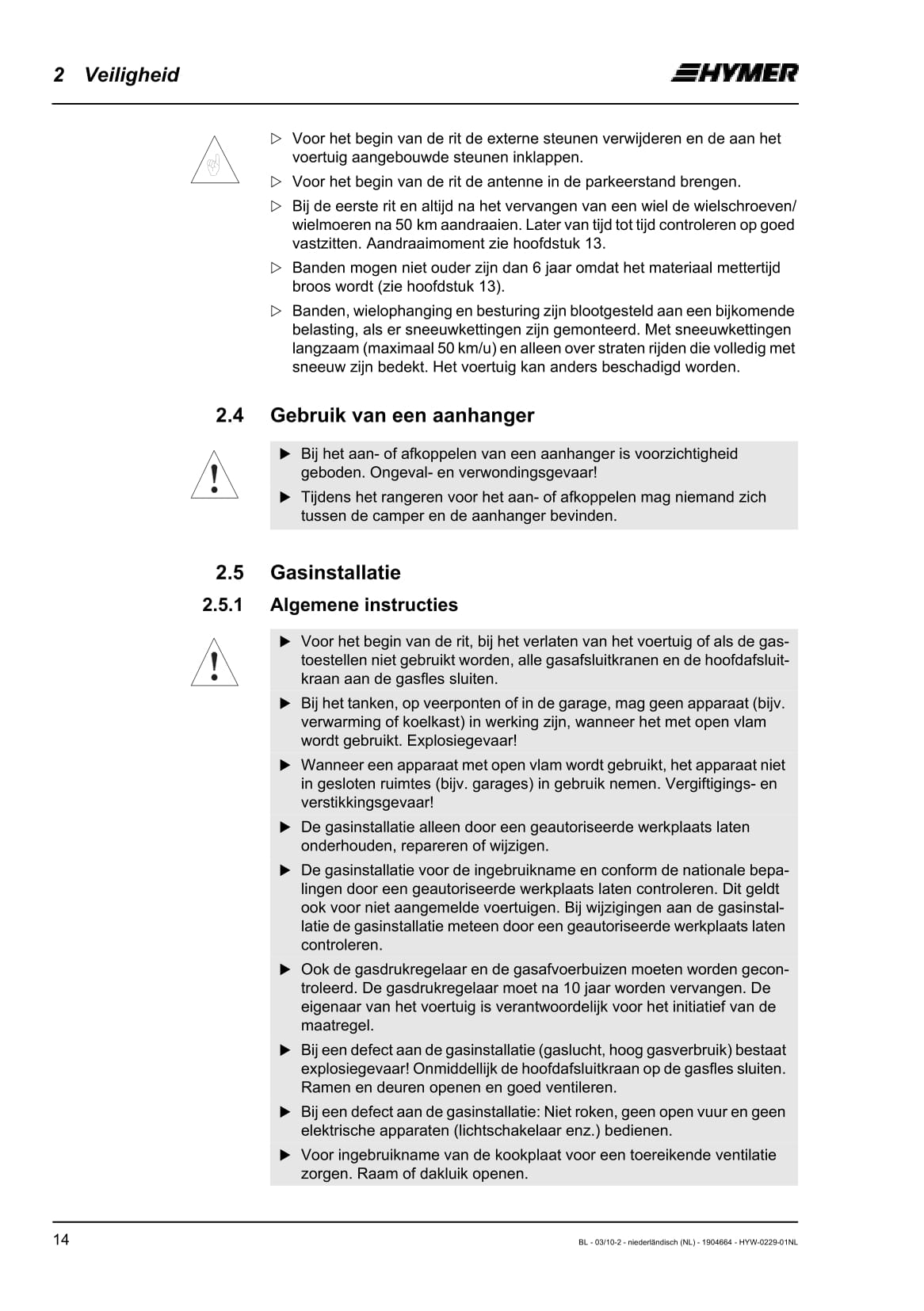 2011 Hymer B544 Owner's Manual | Dutch