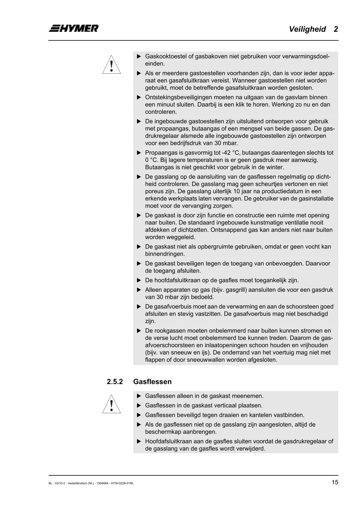 2011 Hymer B544 Owner's Manual | Dutch