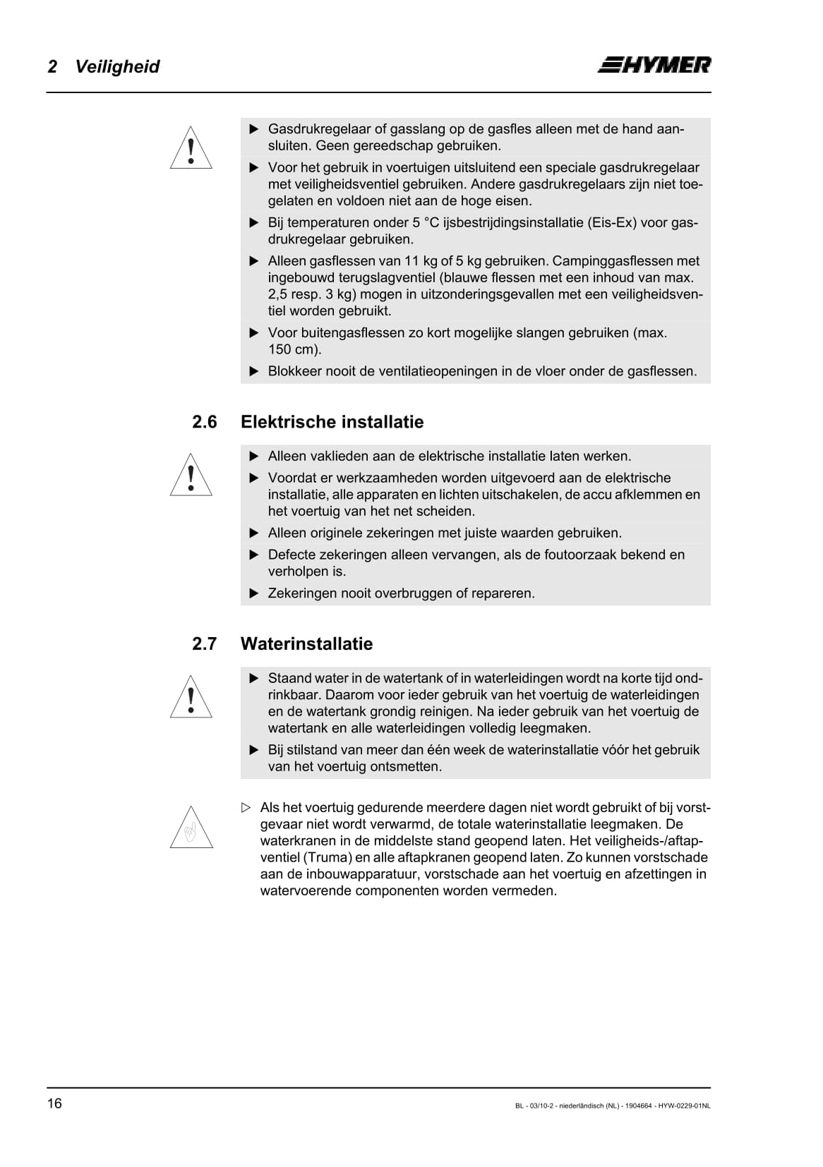 2011 Hymer B544 Owner's Manual | Dutch