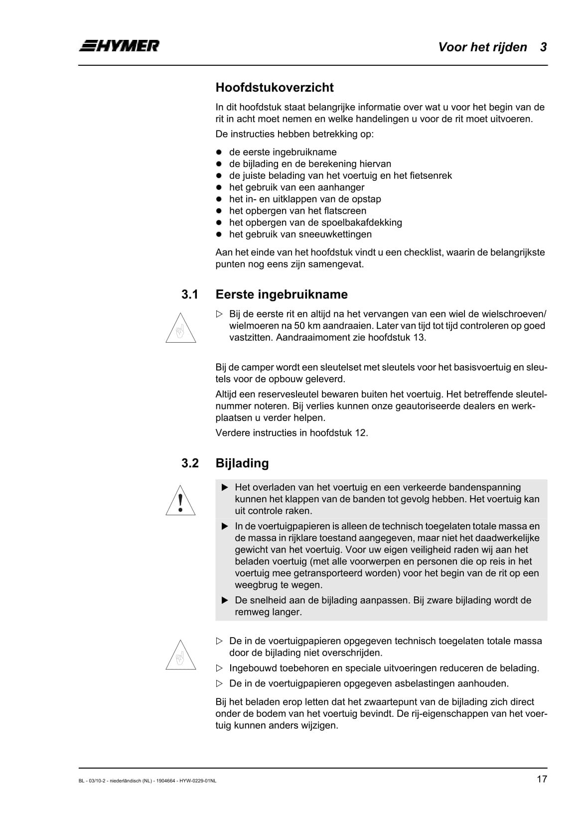 2011 Hymer B544 Owner's Manual | Dutch