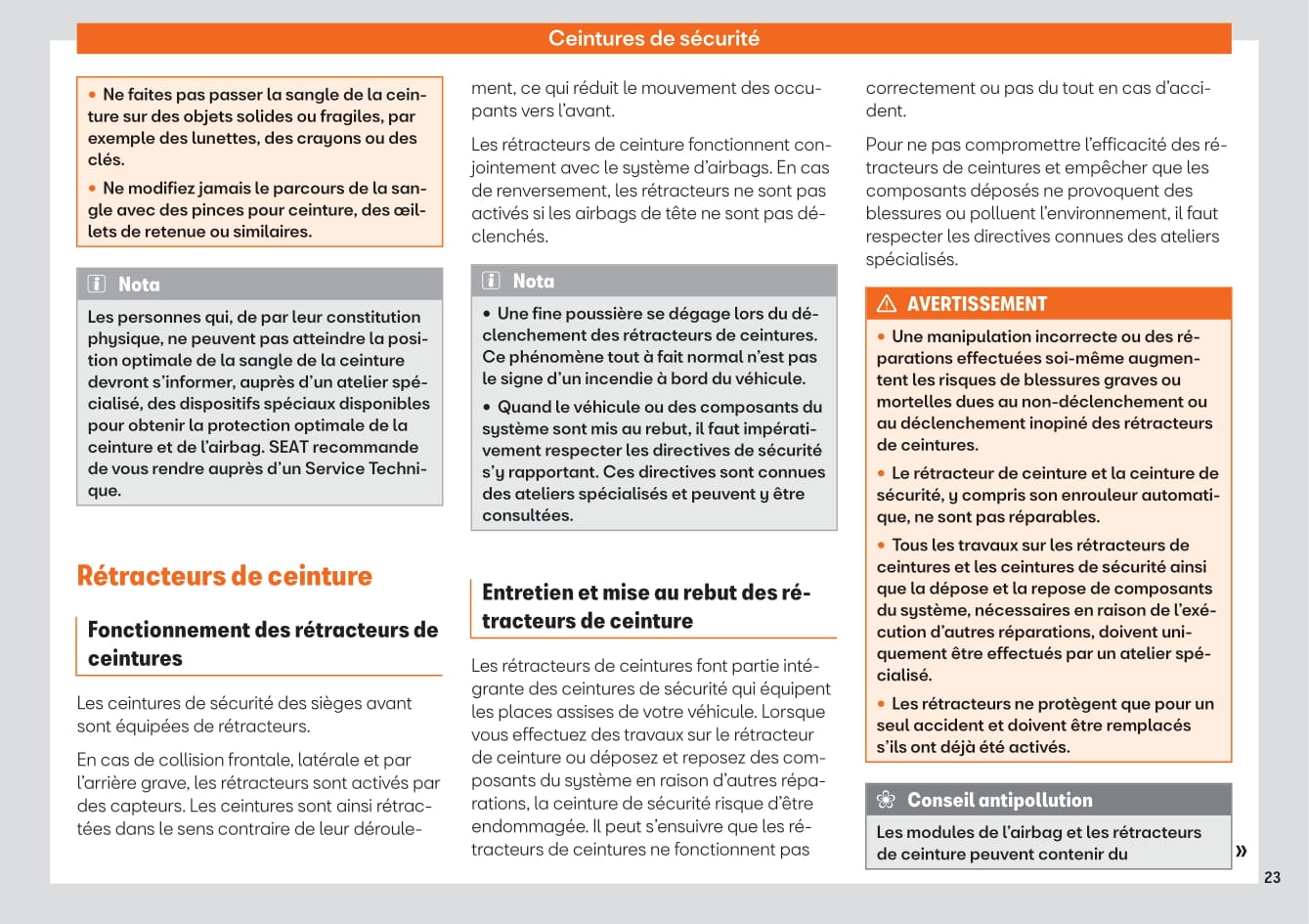 2020-2023 Seat Leon Manuel du propriétaire | Français