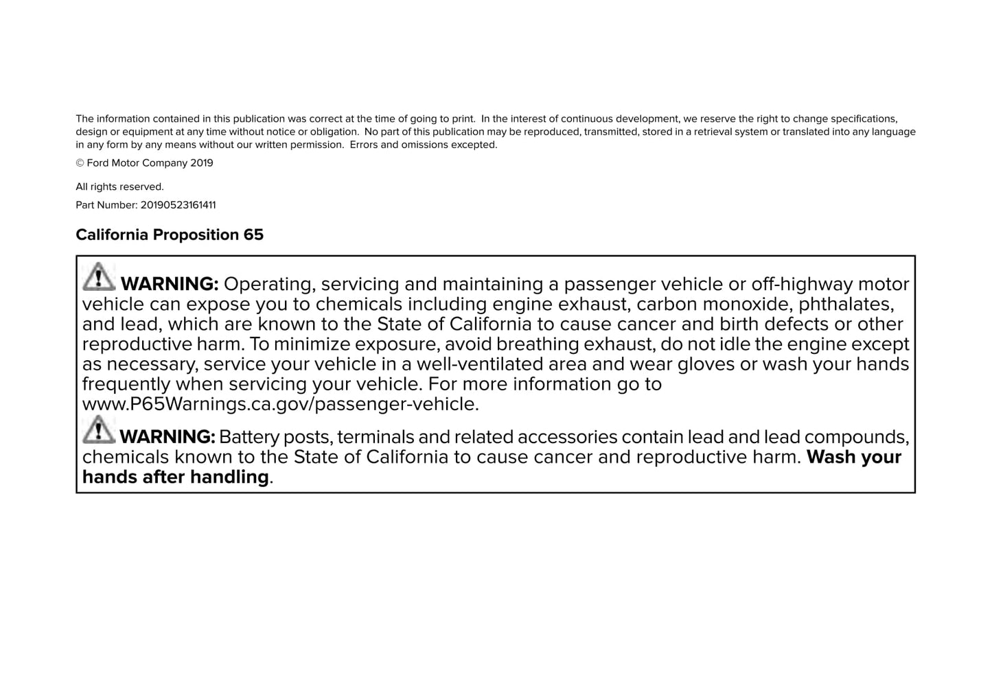 2020 Lincoln MKC Owner's Manual | English