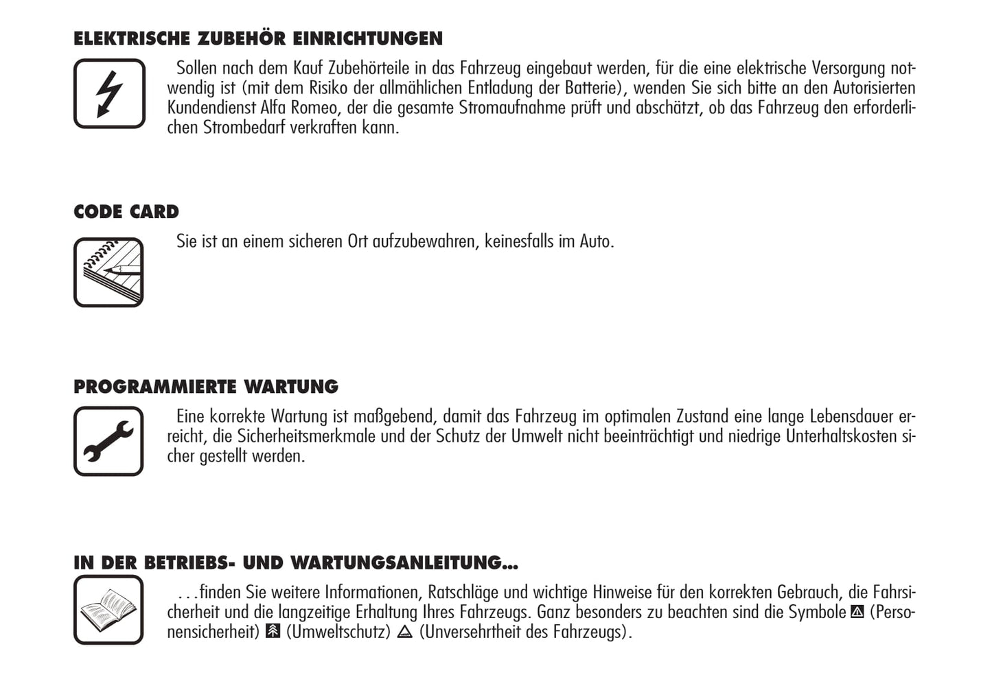 2005-2008 Alfa Romeo 159 Manuel du propriétaire | Allemand